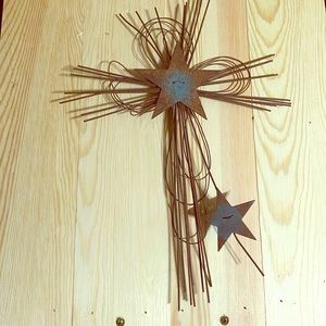 Rust Colored Wire Cross